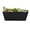 Black, variant on 16 Inch Self-Watering Bamboo Planter (Black) - Rectangular - Bamboo Fiber - No Overwatering or Root Rot
