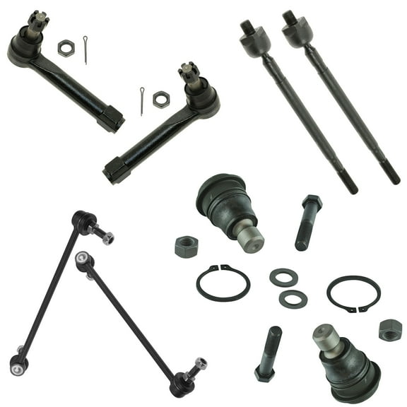TRQ 8 Piece Kit Tie Rod Ball Joint Sway Bar Link LH RH Set for 04-09 Murano New PSA59791