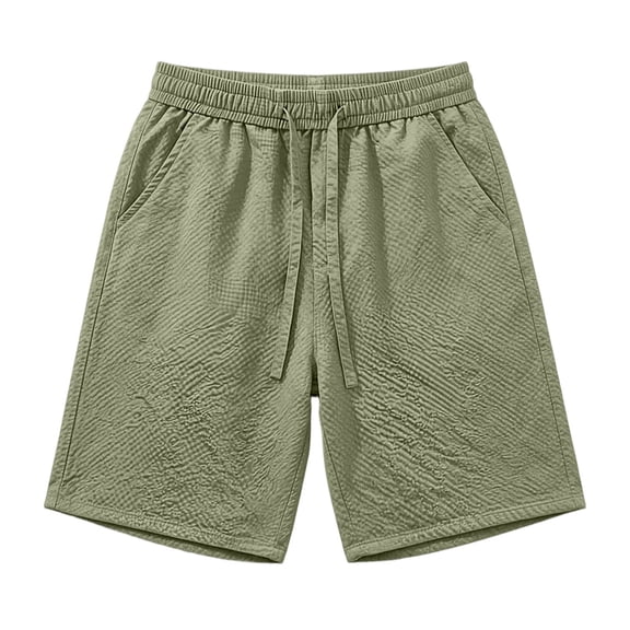 Hurxie Mens Sweat Shorts Casual Stretch Elastic Waist Sweat 7 inch Inseam Lounge Summer Running Shorts with Pockets Green,M