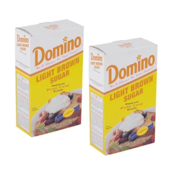 Domino Light Brown Sugar Pure Cane Sugar, 16.0 OZ - Pack of 2