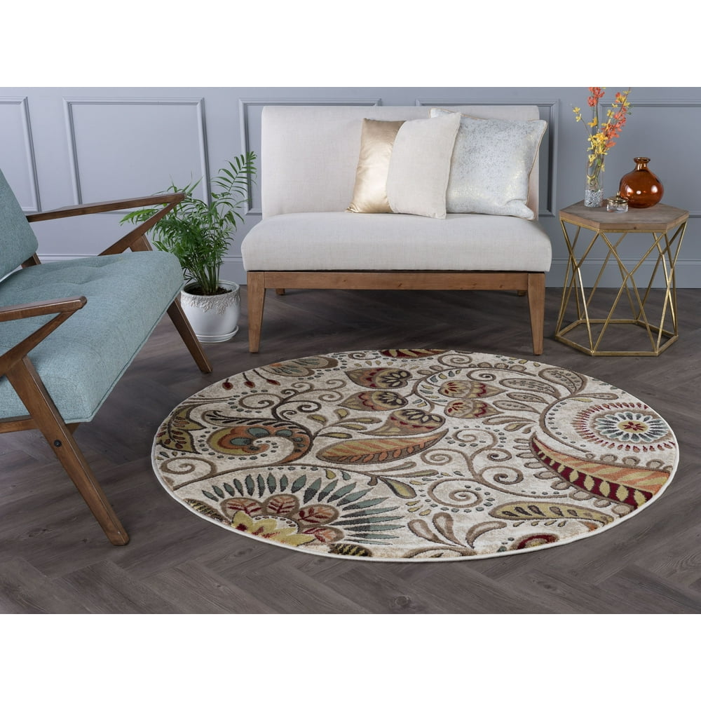 Bliss Rugs Giada Contemporary Indoor Round Area Rug