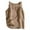 Khaki, variant on Women's Linen Loose Fit Sleeveless Tank Top - Polyester, Comfortable, Versatile, Stylish, Multiple Sizes for Daily Wear