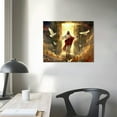 thumbnail image 4 of Nawypu Jesus Wall Art- The Cross Light from Sky Poster For Christian Home Decor-Jesus and Dove Canvas Framed Prints Picture for Room Living Decor, 4 of 6