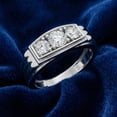 thumbnail image 5 of Pompeii 3/4Ct Men's 3 Stone Diamond Wedding Anniversary Ring in 14k Gold Lab Grown, 5 of 6