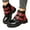 D, variant on Womens Black Leather Ankle Combat Boots Lace Up Fashion Platform Githic Booties Buckle Motocycle Boots