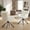 White, variant on Domicare Chenille Upholstered Swivel Accent Chair with Nailhead Trim - Modern Office Chair, Vanity Chair, and Dining Chairs with Black Metal Base，Navy Blue