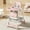 Pink+White High Chair, variant on Convertible Baby High Chair to Rocker with 5-Point Harness, Foldable Infant Feeding Chair with Silent Locking Wheels & Removable 2-Tier Easy-Clean Tray,White