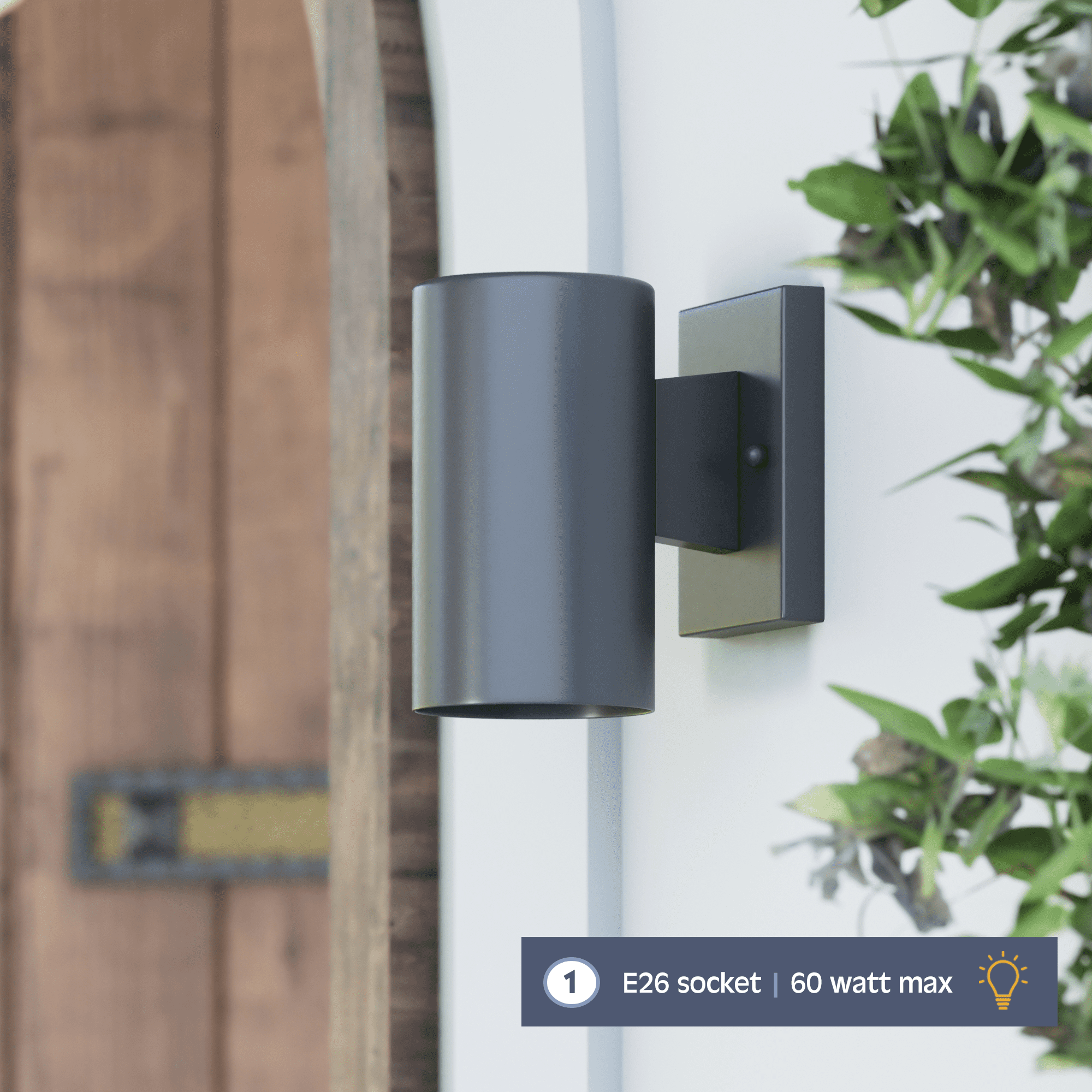 Prominence Home Culverine Matte Black Modern Outdoor LED Wall Light