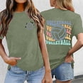 thumbnail image 2 of Graphic Tees for Women Graphic Print Short Sleeve T Shirt with Everyday Wear Comfort Casual Crew Neck Top for Women’s Wardrobe Green 3XL, 2 of 4
