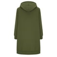 thumbnail image 4 of BangWanChi Women's Solid Color Coats Thickening And Fleece And Winter Casual Zipper Long Sleeve Pocket Hooded Long Outerwears, 4 of 5