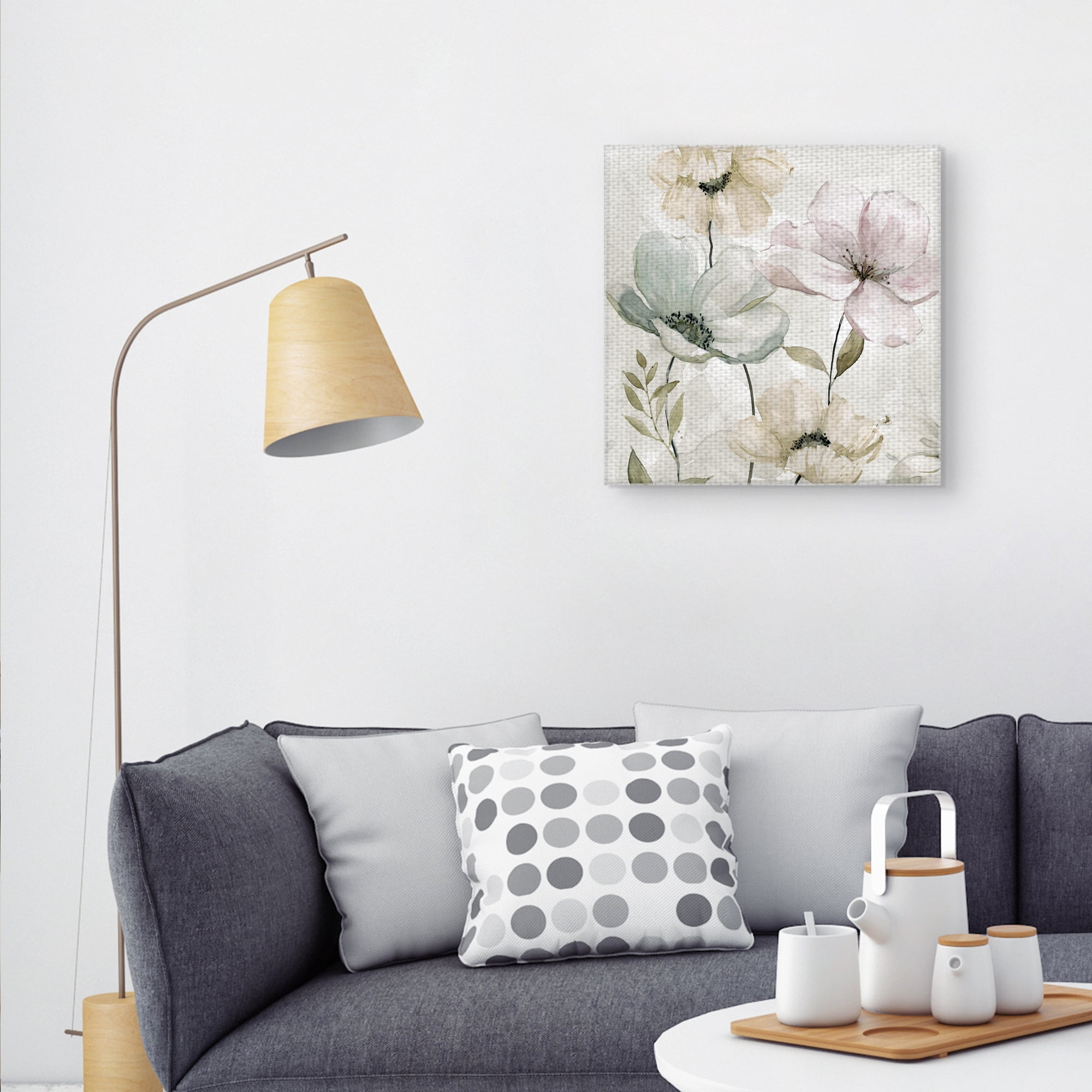 Fine Art Canvas Garden Grays Detail I Anemones by Carol Robinson Canvas Art Print