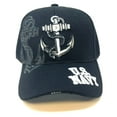 thumbnail image 2 of United States Navy Black 3D Anchor Logo Adjustable Hat, 2 of 4