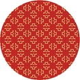 thumbnail image 1 of Ahgly Company Machine Washable Indoor Round Transitional Pumpkin Orange Area Rugs, 5' Round, 1 of 7