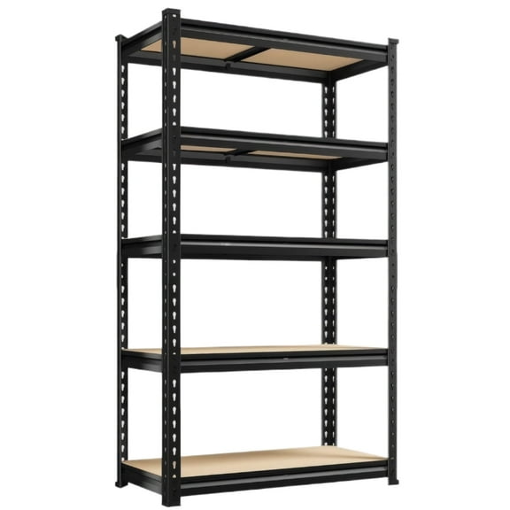 ZEUKMXOO Heavy Duty Shelving Unit - 5 Tier 2000LB Capacity Metal Garage Storage Shelves for Organization, Adjustable Steel Rack for Garage, Closet, Pantry, Warehouse (60" H×28.5" W×11.8" D)