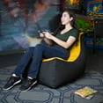 thumbnail image 4 of Jaxx Pixel Gamer Chair - Game Room / Home Theater Bean Bag Chair, Yellow, 4 of 7