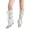 White, variant on Split Flared Leg Covers for Women Punk Streetwear Footless Socks with Cargo Pockets & Adjustable Ties