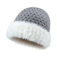 thumbnail image 2 of Winter Knit Beanie for Women Satin Lined Cable Thick Chunky Cap Cuff Beanie, 2 of 8