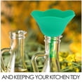 thumbnail image 3 of Masteelf 3pcs Silicone Flower Shaped Oil Funnel Set Easy Liquid Transfer Spill Proof Design Cooking Funnel For Oil Vinegar Soy Sauce Kitchen Use, 3 of 8