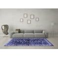 thumbnail image 3 of Ahgly Company Indoor Square Persian Blue Traditional Area Rugs, 4' Square, 3 of 4