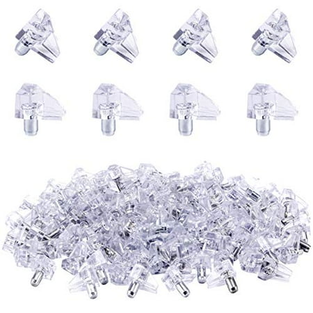 

Apipi 100 Pieces Clear Shelf Support Pegs -5 mm Cabinet Shelf Clips Shelf Holder Pins Bracket Steel Pin for Cabinet Furniture Book Shelves Supplies