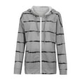 thumbnail image 3 of Aayomet Zip Up Hoodie Sweatshirts Long Zip Hoodie Full Womens Sleeve Coat Striped Lightweight Crewneck Sweatshirts Gray,S-5XL, 3 of 5