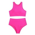 thumbnail image 1 of Swimming Costume 2Pcs/Set Push-up Wire Free Charming Lady Tummy Control Solid Color Swimsuit, 1 of 5
