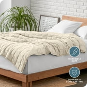 Bare Home 20 lbs Weighted Blanket for Adults - 60 x 80 - 210tc Twill Cotton, Sand