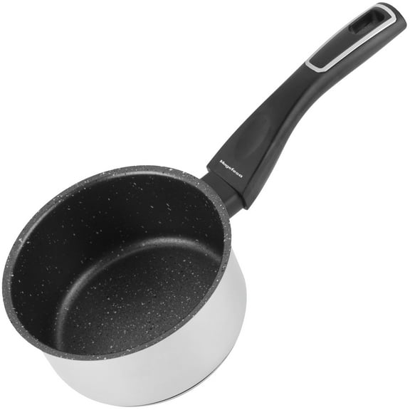 Magefesa Onix 5.5-Inch Stainless Steel Saucepan with Eterna™ Non-Stick Coating, 1.1 Qt