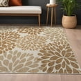 thumbnail image 3 of Beverly Rug Indoor/Outdoor Area Rugs,Modern Floral Patio Porch Garden Carpet, BeÄ±ge, 5'x7', 3 of 9