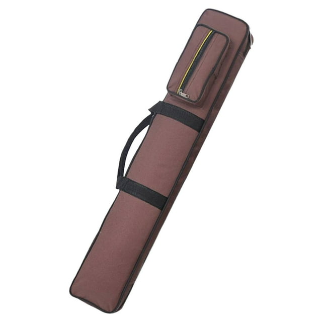 koolsoo 8 Holes Billiards Pool Cue Case 1/2 Snooker Billiard Cue Case Pool Cue Pouch Coffee