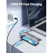 Lemorele 9 in 1 Laptops Docking Station with Gigabit Ethernet, 100W PD Charging, 4K HDMI, 5Gbps USB C/A Data Port,SD/TF Card Reader,Multiport Adapter USB C Hub for MacBook, Windows