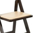 Emma + Oliver Chocolate Wood Folding Chair with Detachable Vinyl Padded Seat
