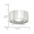 thumbnail image 4 of Auriga Fine Jewelry 14K White Gold 10mm Lightweight Flat Men's Wedding Band Size 14, 4 of 5