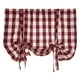 thumbnail image 1 of Cenefas de cuadros escoceses de búfalo para ventanas de cocina, cortinas de cafetería, cortinas de ventana campestres Rojo 60x120cm, 1 of 9