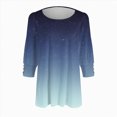 thumbnail image 4 of Godom Womens Tops 3/4 Sleeve with Buttons Dressy Casual Blouses Summer Outfits Beach Vacation Plus Size Spring Clothes, 4 of 5