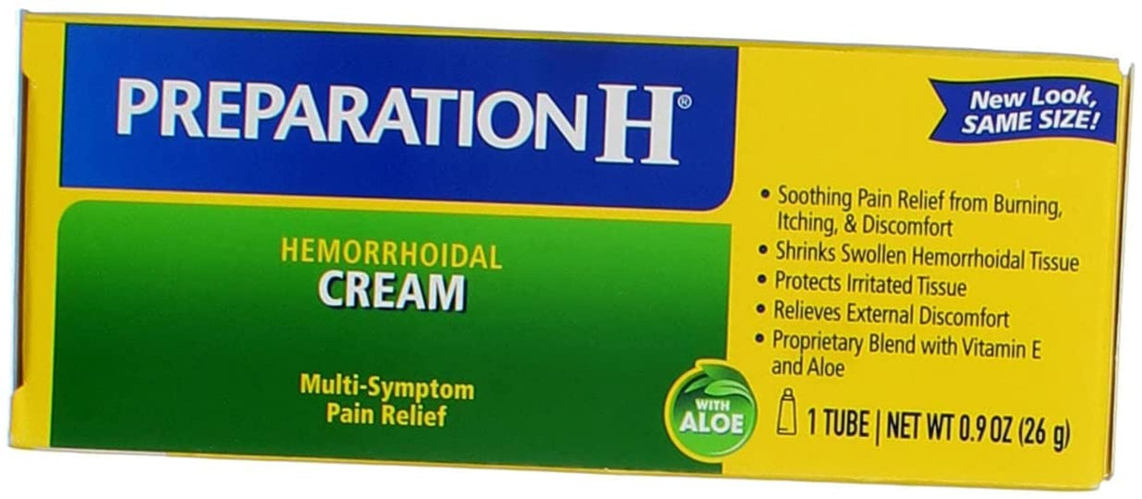 Preparation H Hemorrhoidal Cream, Maximum Strength 0.9 oz (26 g) Pack of 4