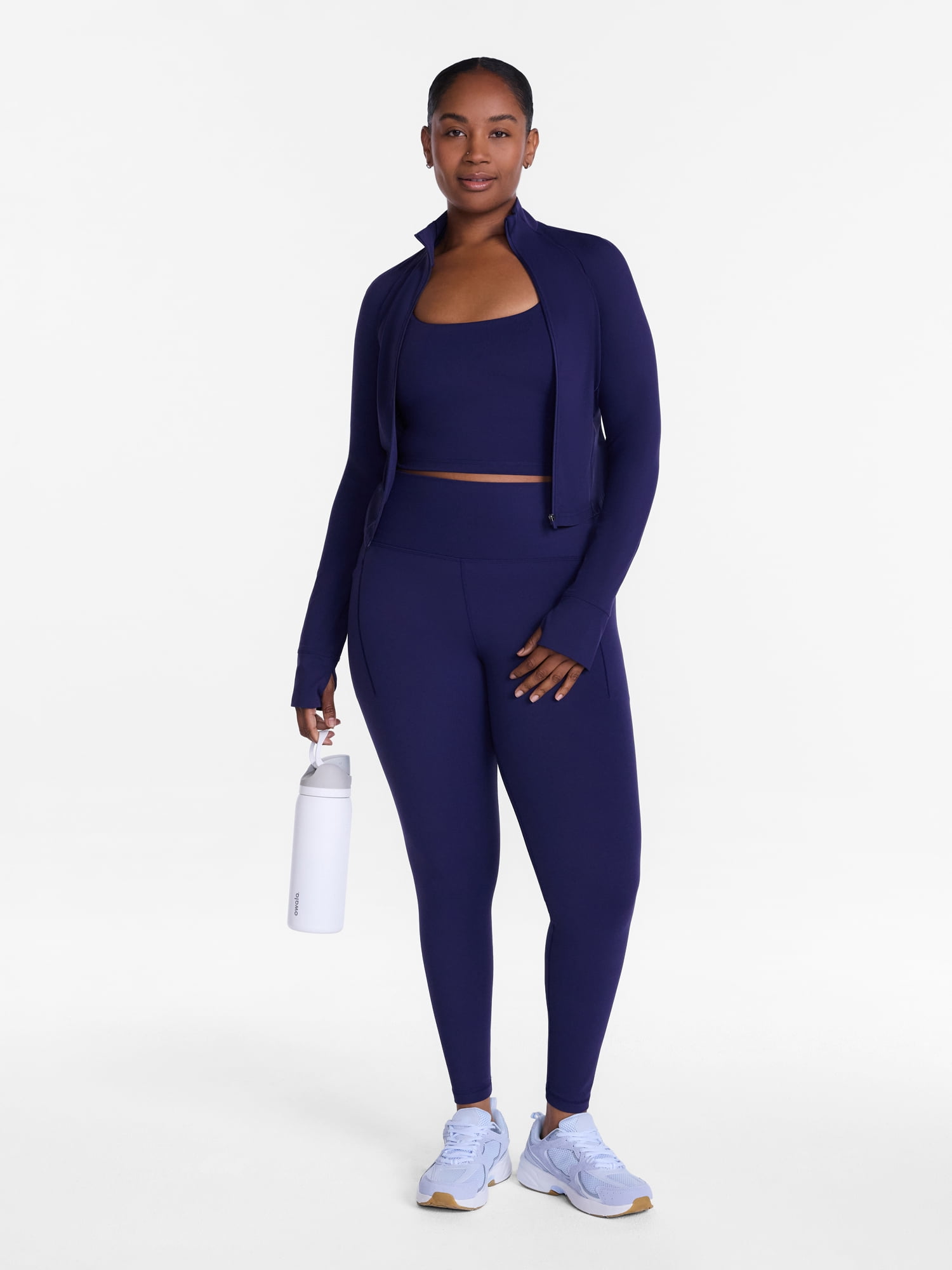 Avia Women's and Women's Plus SoftSculpt High Rise Leggings with Pockets, Full Length, Sizes XS-4X