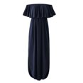 thumbnail image 2 of Vestido largo de fiesta, vestido largo informal de verano con hombros descubiertos para mujer, vestido largo con hombros descubiertos, multifuncional, 2 of 6