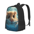 thumbnail image 1 of Fotbe Cute Swimming Guinea Pig Mochila para Hombre y Mujer - Tela Oxford 600D Resistente - Mochila Impermeable de Gran Capacidad para Escuela, Viajes y Senderismo, 1 of 6
