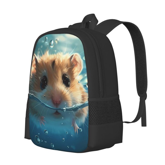 Fotbe Cute Swimming Guinea Pig Mochila para Hombre y Mujer - Tela Oxford 600D Resistente - Mochila Impermeable de Gran Capacidad para Escuela, Viajes y Senderismo
