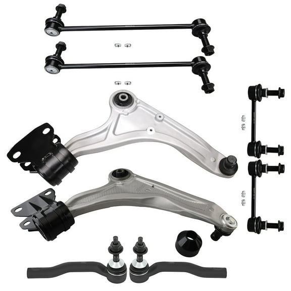 SCITOO 8pcs Suspension Kit Front Lower Control Arm And Ball Joints Outer Tie Rod Ends Sway Bar Links Fit For 2013-2017 For Ford Fusion 2013-2018 For Lincoln MKZ