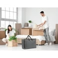 thumbnail image 6 of Unique Bargains 1 Pack Clothes Storage Bags Moving Bags Light Gray 28*20*12in, 6 of 7