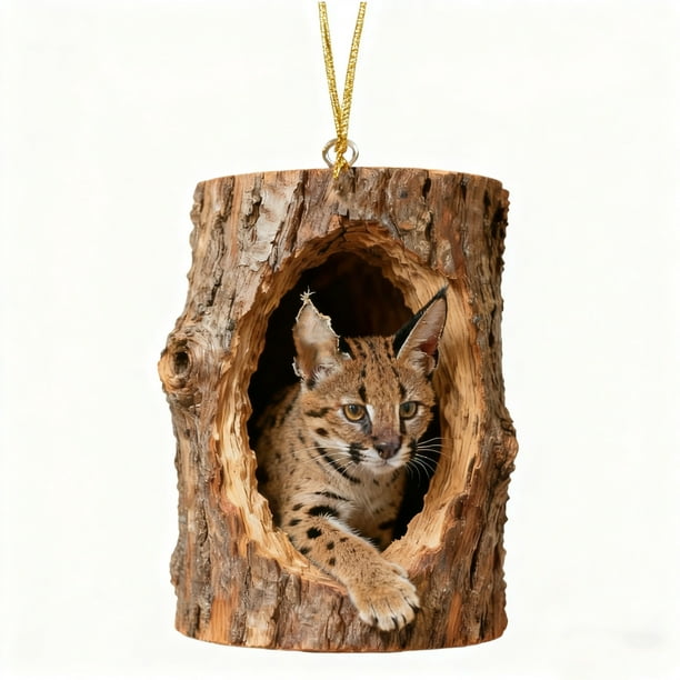 Adornos navideños acrílicos de animales del bosque | Bonitos adornos colgantes navideños 2D para decorar el árbol de Navidad familiar | Adornos navideños de animales de temporada, duraderos y