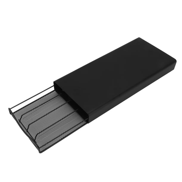 Cajón organizador de cápsulas de café con capacidad para 40 cápsulas, de hierro, para el hogar, cafetería y oficina, color negro