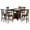 Cappuccino/Beige - 7-Piece, variant on Gabriel 9-piece Square Counter Height Dining Set Cappuccino