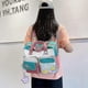 thumbnail image 3 of Small Fresh Color Contrast Three Purpose Bag For Female Korean Casual Nylon One Shoulder Handbag For Junior High School Students High Quality, 3 of 5