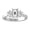 14K White Gold, variant on FINE JEWELRY Sterling Silver Lab-Grown Emerald-shape Diamond Three Stone Engagement Ring (2 Cttw, D-F Color, VS1 Clarity) Size 8