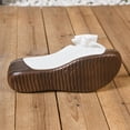 thumbnail image 6 of Slides for Women Suede Bowknot Open Toe Orthopedic Sandals Antislip Platform Summer Slip on Slippers Dress Beach Shoes White Size 9.5, 6 of 9