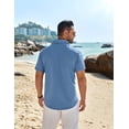 thumbnail image 4 of COOFANDY Men's Short Sleeve Button Down Shirt Casual Beach Summer Outfit, 4 of 6