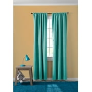Your Zone Chambray Blackout Window Curtain Panel Pair, Set of 2, Turquoise, 38 x 84